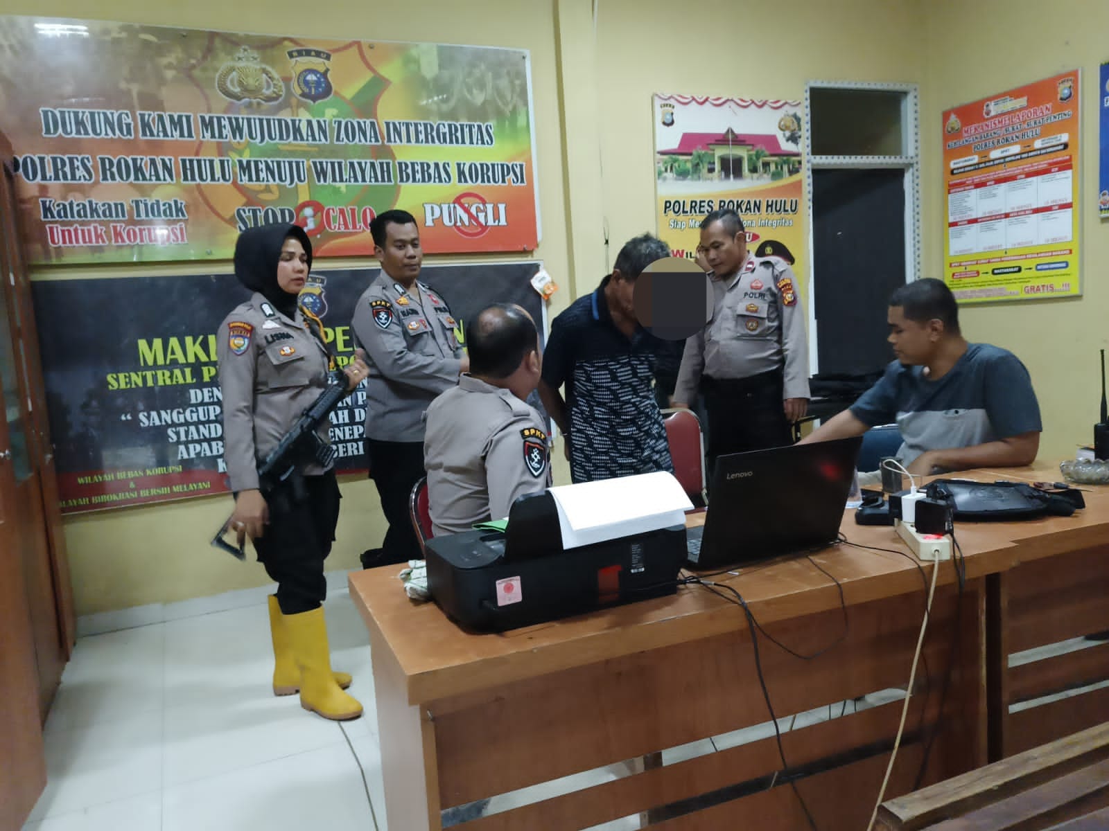 Diduga Bertengkar, Hingga Terjadi Pembacokan, Pelaku Menyerahkan Diri Ke Polisi